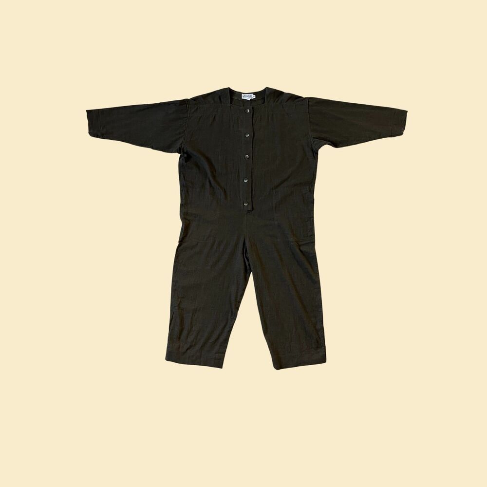 80s Junko Sagawa jumpsuit, size small, dark grey 1980s baggy jumpsuit one piece
